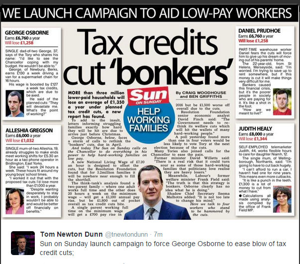 Sun on Sunday Campaign Against Tax Credit Cuts.jpg