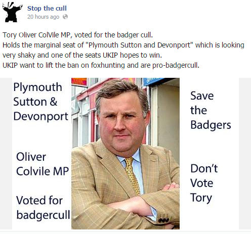 Tory MP Oliver Colvile voted for badger cull.jpg